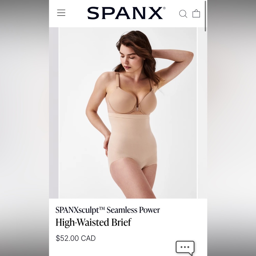 SPANX High Power Brief Panties -S - Soft Nude